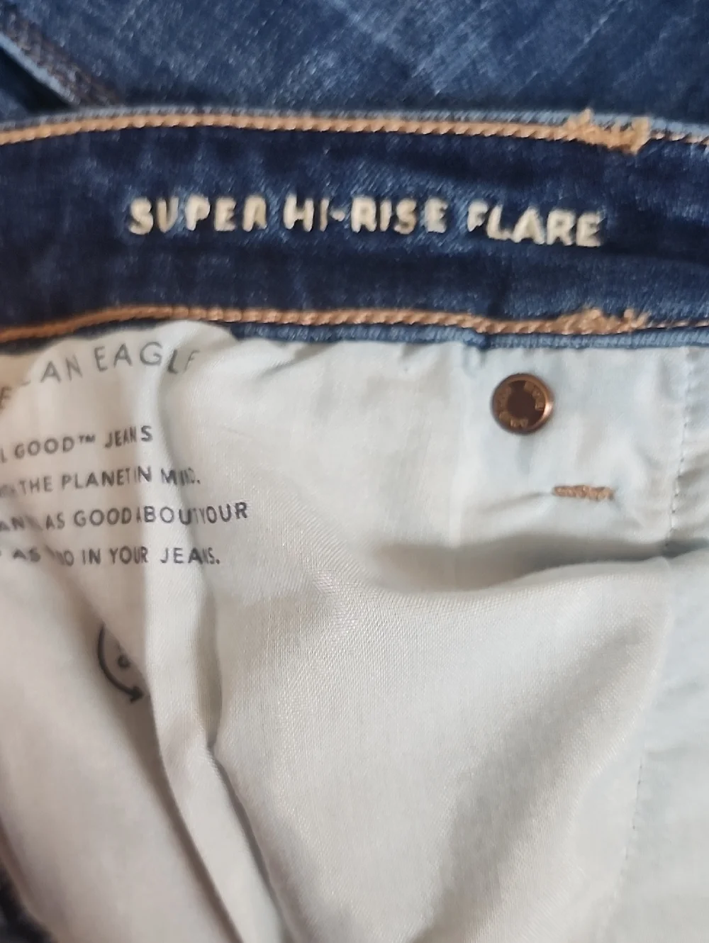 American Eagle Outfitters Super High Rise Flare Leg Jeans, 18 Short - Picture 5 of 11
